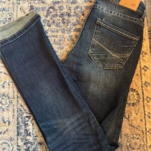 BKE Dark Blue Straight-Leg Jeans